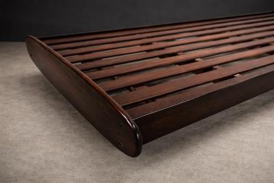 Sergio Rodrigues Sergio Rodrigues Rosewood Daybed in Taupe Boucle Brazil 1960s