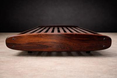 Sergio Rodrigues Sergio Rodrigues Rosewood Daybed in Taupe Boucle Brazil 1960s