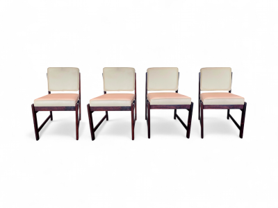 Sergio Rodrigues Set of 4 of Marco Chairs in Rosewood Leather Sergio Rodrigues 1960s