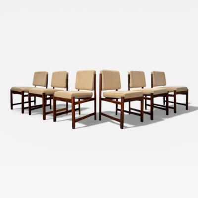 Sergio Rodrigues Set of 6 of Marco Chairs in Rosewood Leather Lot 128 586 813