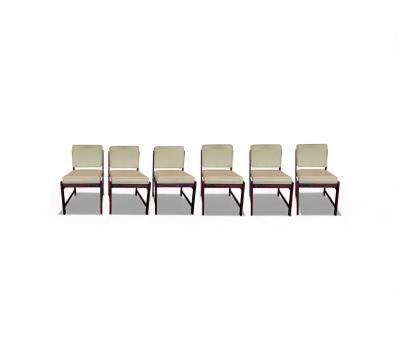 Sergio Rodrigues Set of 6 of Marco Chairs in Rosewood Leather Sergio Rodrigues 1960s