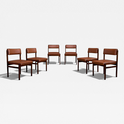 Sergio Rodrigues Set of Six Ti o Dining Chairs in Rosewood by Sergio Rodrigues Brazil 1959