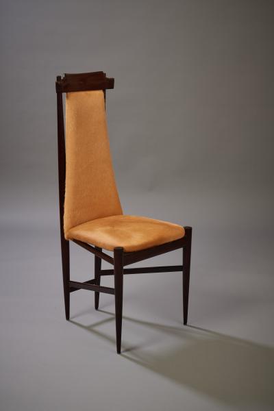 Sergio Rodrigues Six Dining Chairs attr to Sergio Rodrigues with Cowhide Upholstery 1960s