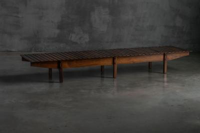 Sergio Rodrigues Slatted Mucki Bench by Sergio Rodrigues Brazil 1960s