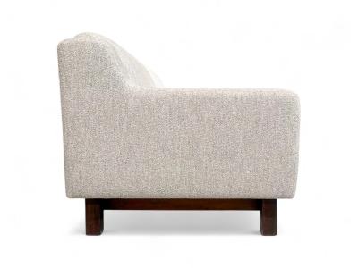 Sergio Rodrigues Sofa Caola in Rosewood Grey Boucle Sergio Rodrigues 1960 Lot 53A