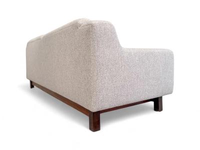 Sergio Rodrigues Sofa Caola in Rosewood Grey Boucle Sergio Rodrigues 1960 Lot 53A