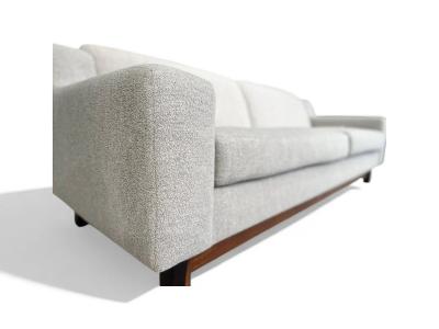 Sergio Rodrigues Sofa Caola in Rosewood Grey Boucle Sergio Rodrigues 1960 Lot 53A
