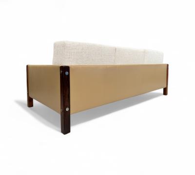 Sergio Rodrigues Sofa Millor in Rosewood Fabric Leather Sergio Rodrigues 1960s Lot 67A
