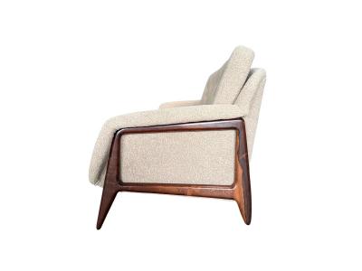 Sergio Rodrigues Sofa Stella in Rosewood Boucle Sergio Rodrigues 1966 Lot 725A