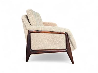 Sergio Rodrigues Sofa Stella in Rosewood Boucle Sergio Rodrigues 1966 Lot 725A