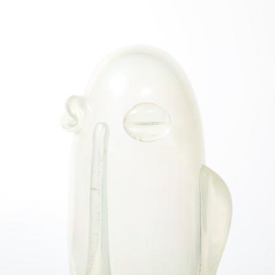 Sergio Rossi Mid Century Hand Blown Murano Opalescent Glass Head Sculpture by Sergio Rossi