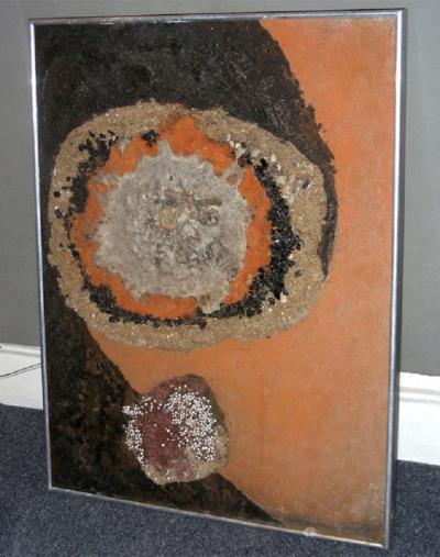 Series of seven 1970s paintings on the cosmos by N L 