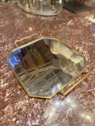 Serving Tray by G ttinghen Brass and Stainless Steel 1970s