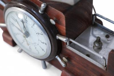 Sessions United Mid Century Clipper Ship Electrified Table Clock