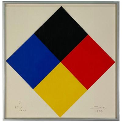 Set 3 Silkscreens from 7 Scurious Portfolio Signed Max Bill numbered 54 100