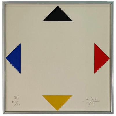 Set 3 Silkscreens from 7 Scurious Portfolio Signed Max Bill numbered 54 100