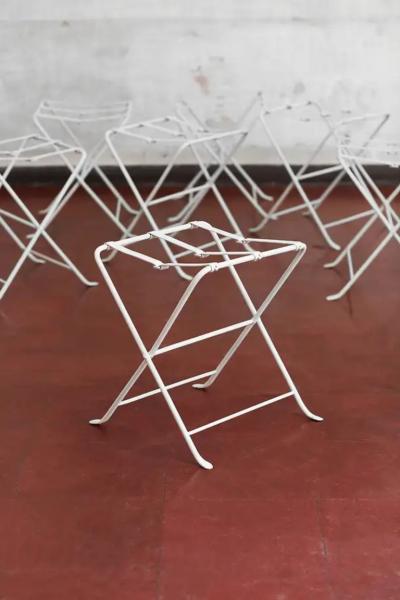 Set No 7 Foldable Mid Century Luggage Racks