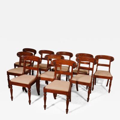 Set Of 10 Early 19 Century Mahogany Chairs