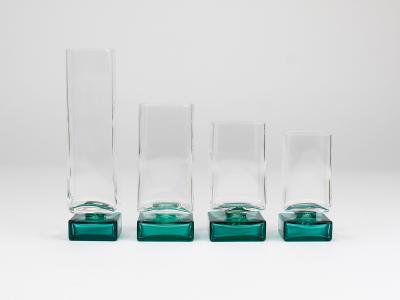 Set Of 24 Luigi Bormioli Postmodern Light Music Monet Glasses Italy 1980s