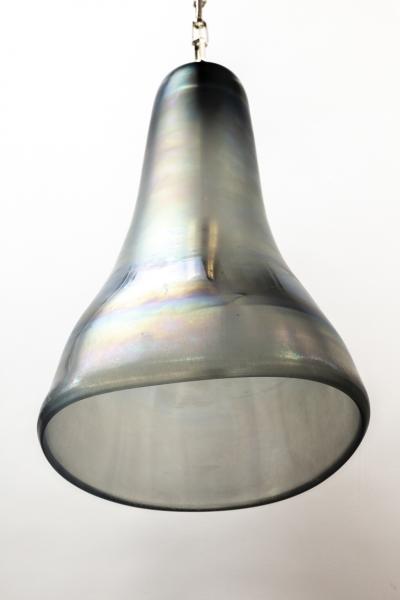 Set Of 3 Large Greige Iridescent Pendants Contemporary UL Certified