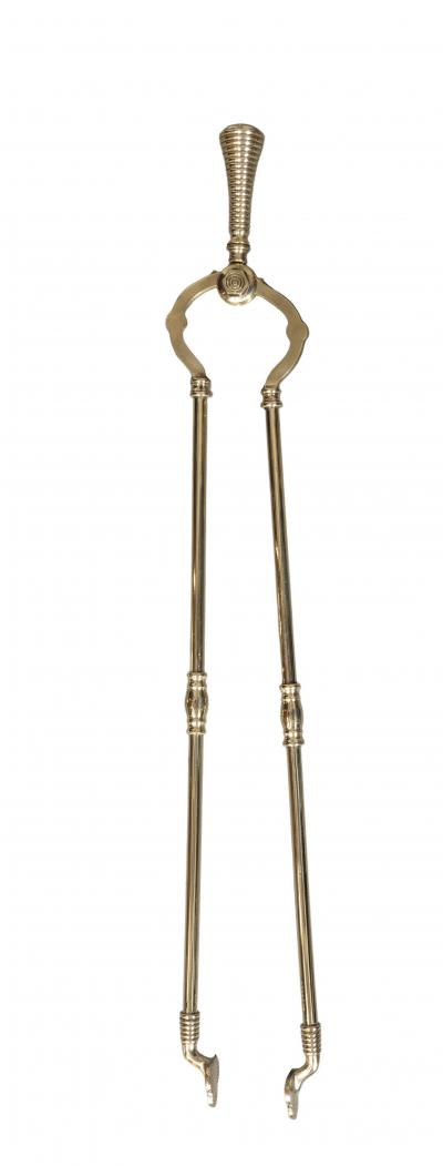 Set Of Aesthetic Movement Brass Fire tools And Stand