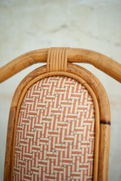 Set Of Eight Bamboo Chairs Italy 1980s