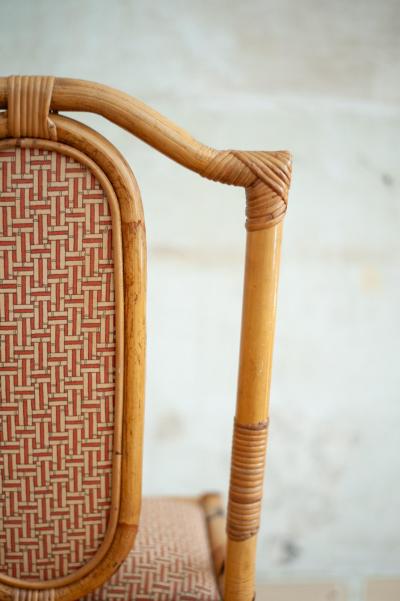 Set Of Eight Bamboo Chairs Italy 1980s