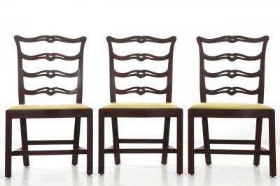 Set Of Eight Chippendale Style Mahogany Dining Chairs 20th Century