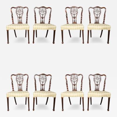 Set Of Eight Fine George III Mahogany Dining Chairs