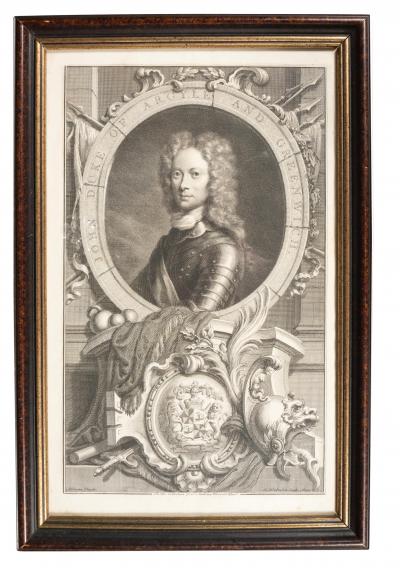 Set Of Eight Portrait Engravings After Kneller