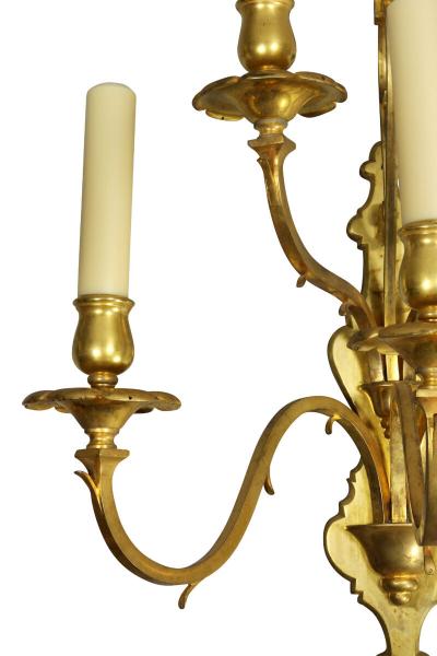 Set Of Four Caldwell And Company Gilt Bronze Wall Sconces