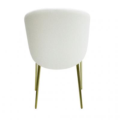Set Of Four Contemporary Modern White Fabric Chairs