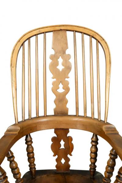 Set Of Four English Yew wood Windsor Armchairs