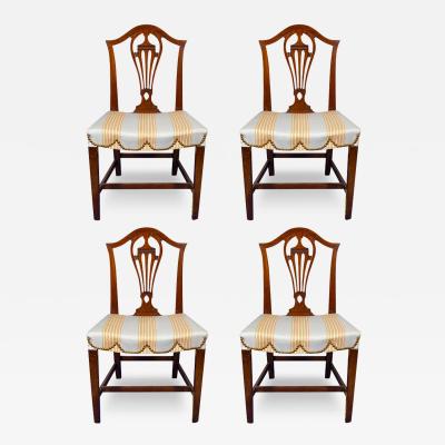 Set Of Four George III Mahogany Side Chairs