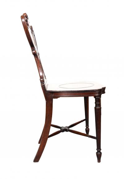 Set Of Four Regency Mahogany Armorial Hall Chairs