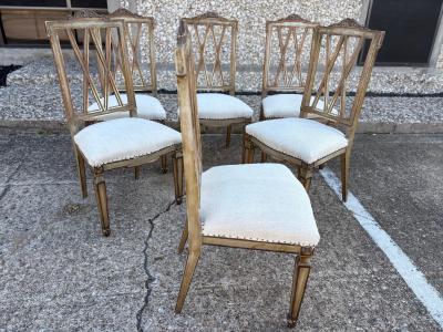 Set Of Italian Louis XVI Style Dining Chairs
