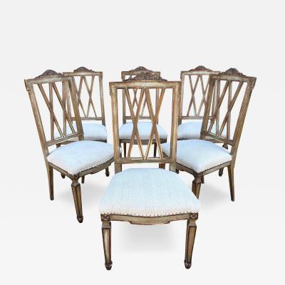 Set Of Italian Louis XVI Style Dining Chairs