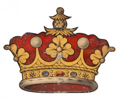 Set Of Seven Late Victorian Painted Tole Examples Of Coronets