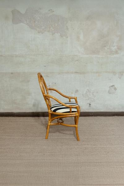 Set Of Six Bamboo Chairs 1970s