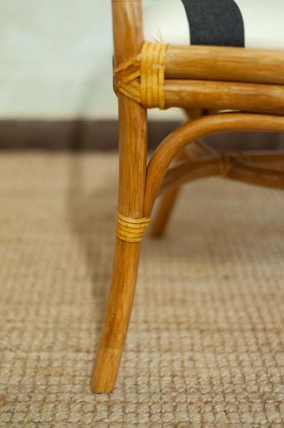Set Of Six Bamboo Chairs 1970s