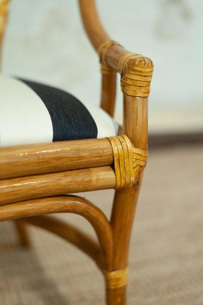 Set Of Six Bamboo Chairs 1970s