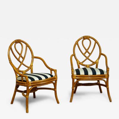Set Of Six Bamboo Chairs 1970s