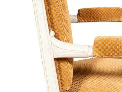 Set Of Six Consulate Style Painted Armchairs