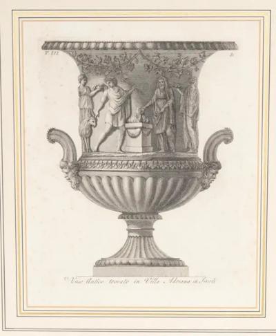 Set Of Ten Framed Engravings Of Classical Vases By Carlo Antonini