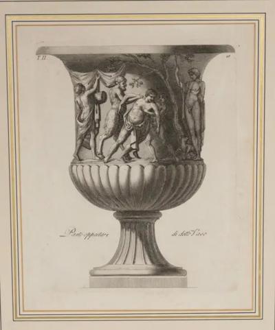 Set Of Ten Framed Engravings Of Classical Vases By Carlo Antonini