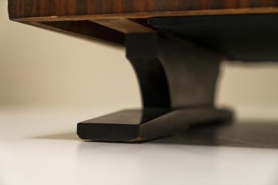 Set Of Two Large Lounge Chairs In Aniline Leather And Rosewood Italy 1960s 