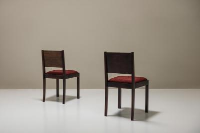 Set Of Two The Hague School Side Chairs In Mahogany Netherlands 1930s
