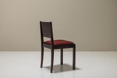 Set Of Two The Hague School Side Chairs In Mahogany Netherlands 1930s