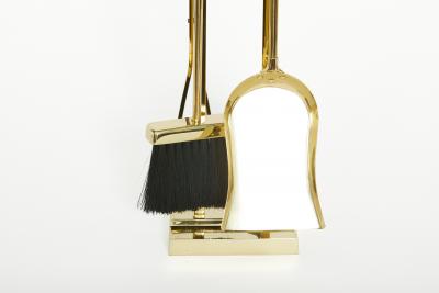 Set Solid Brass Fire Tool Stand