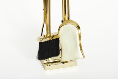 Set Solid Brass Fire Tool Stand